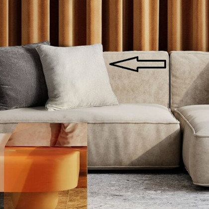 Jemná obliečka na vankúš VANI 45x45 cm - prírodná